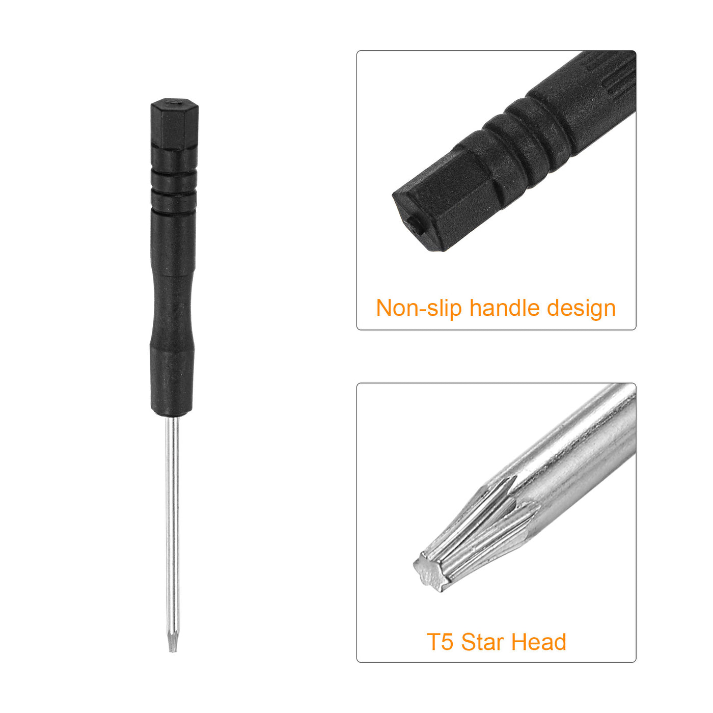 uxcell Uxcell Mini Torx Screwdriver, T6 Star Head for Watch Eyeglasses Electronics Repair, 5 Pcs