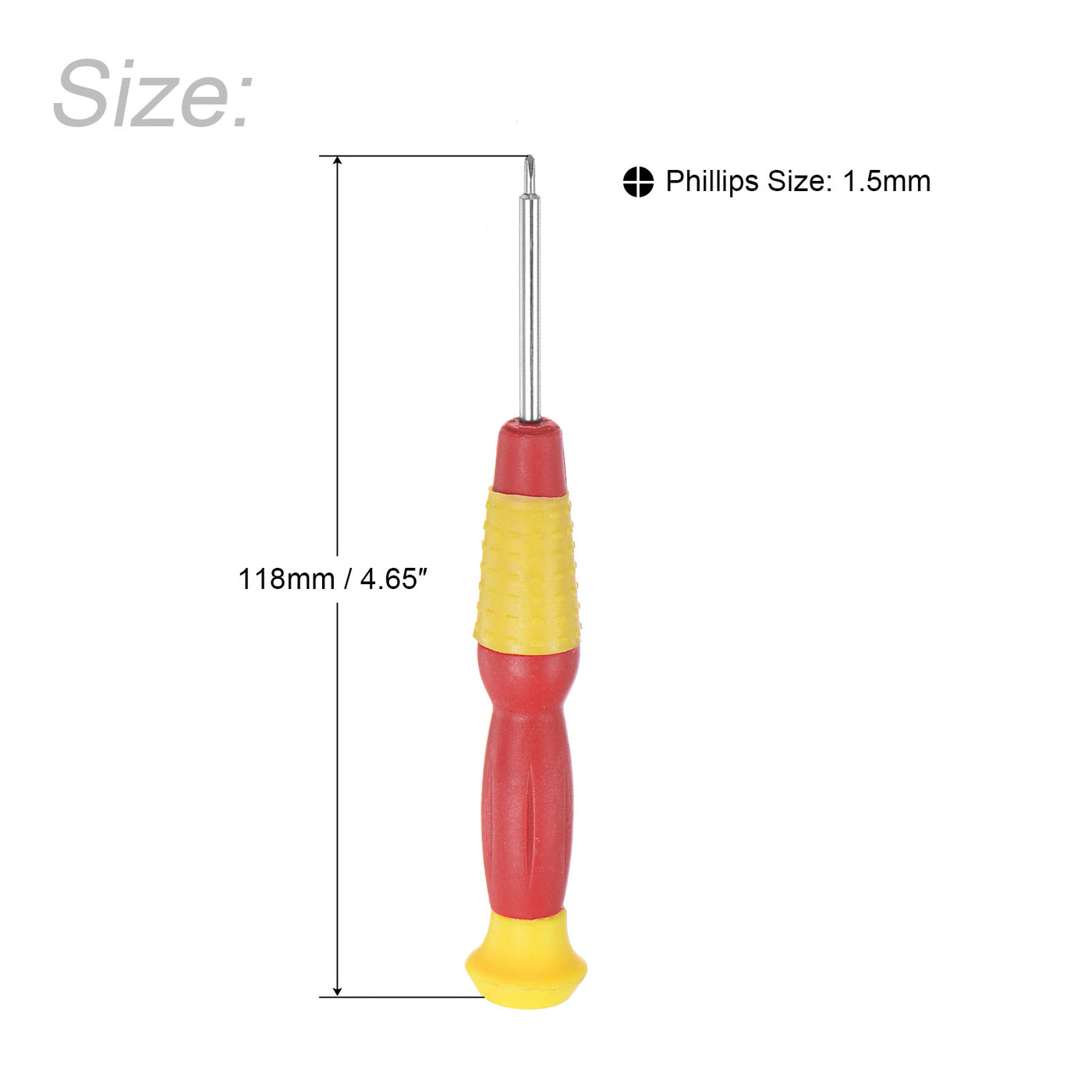 uxcell Uxcell 1.5mm Precision Phillips Screwdriver for Watch Electronics Repair, 2 Pcs