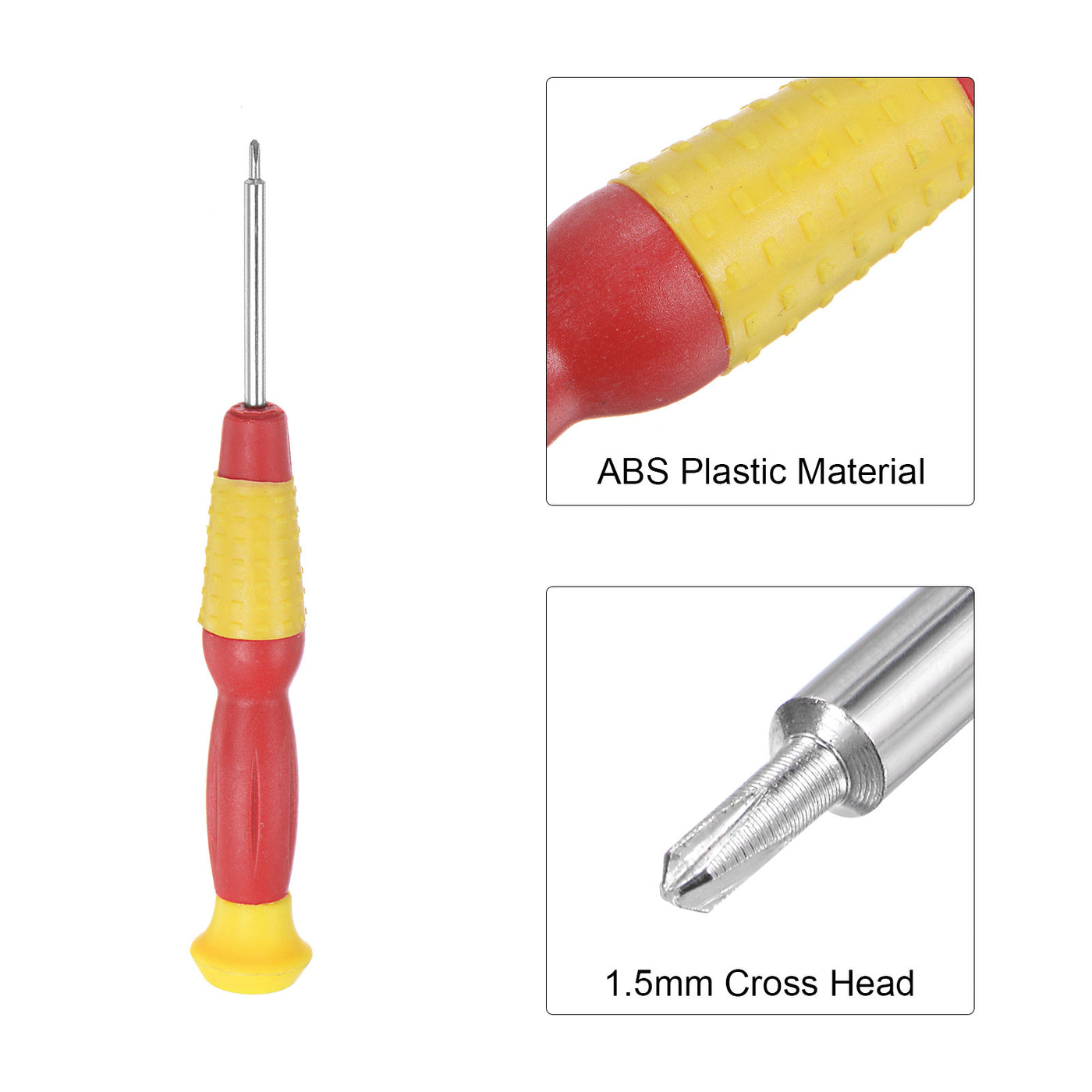 uxcell Uxcell 1.5mm Precision Phillips Screwdriver for Watch Electronics Repair, 2 Pcs