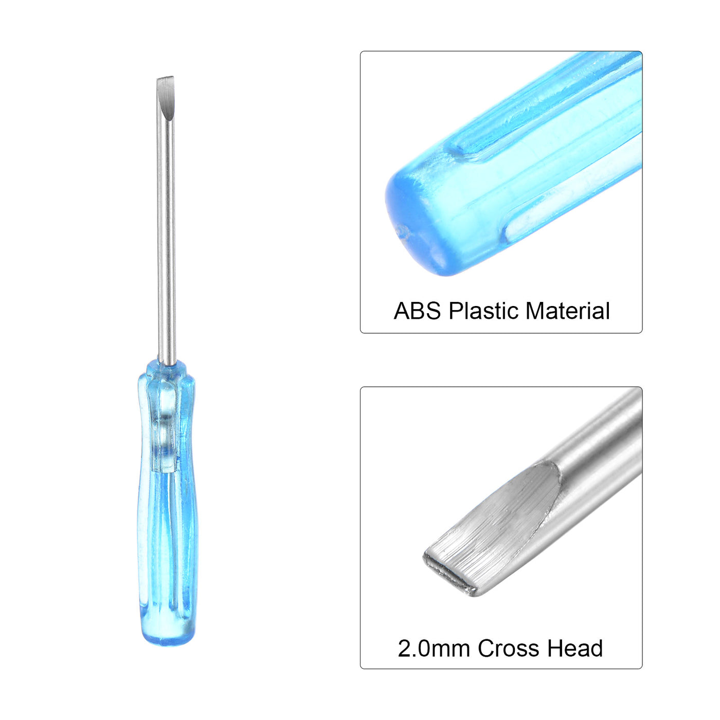 uxcell Uxcell Mini Slotted Screwdrivers, Flat Head Long for Small Appliances Repair