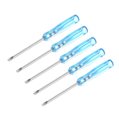 Harfington Uxcell Mini Slotted Screwdrivers, Flat Head Long for Small Appliances Repair