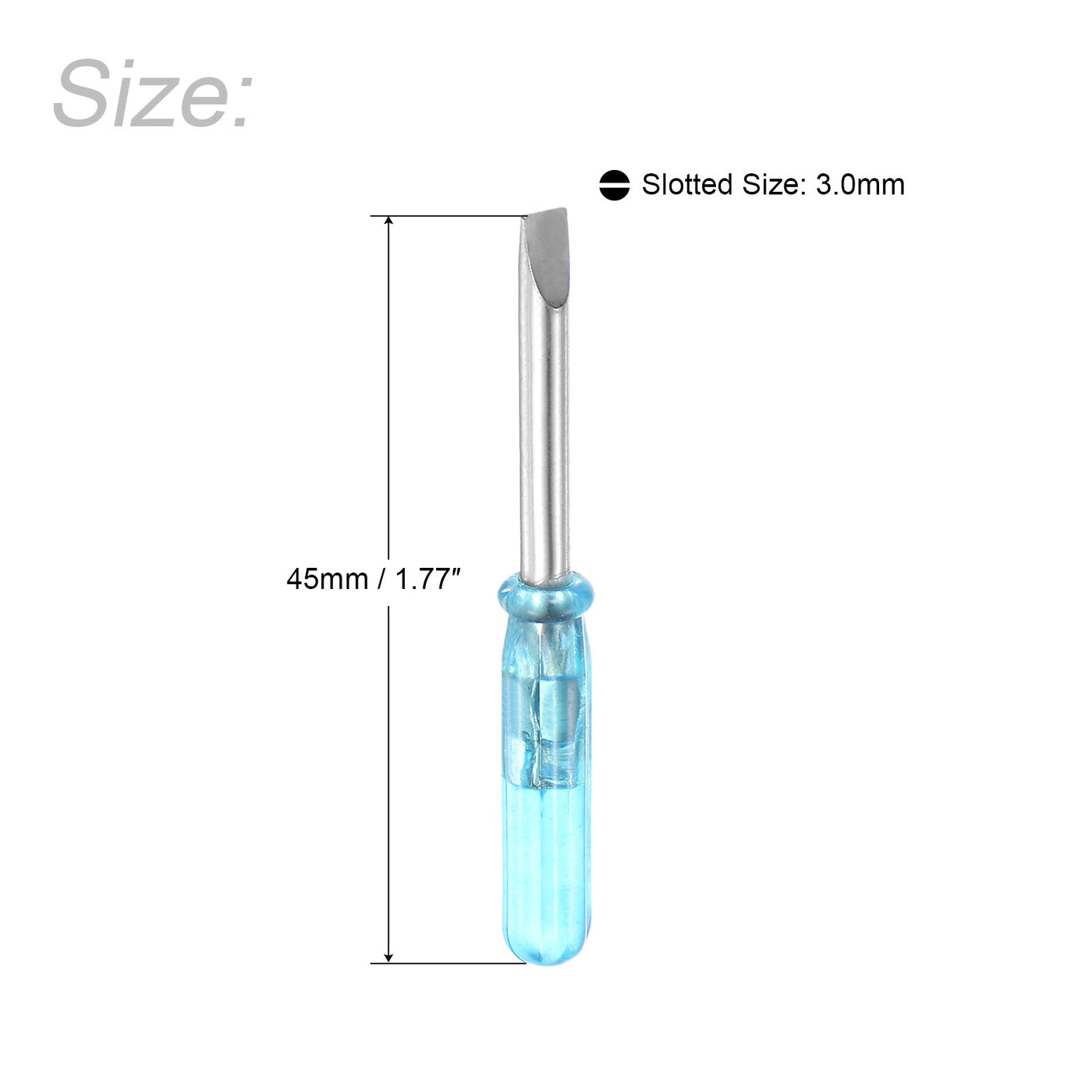 uxcell Uxcell Mini Slotted Screwdriver, Flat Head for Small Appliances Repair