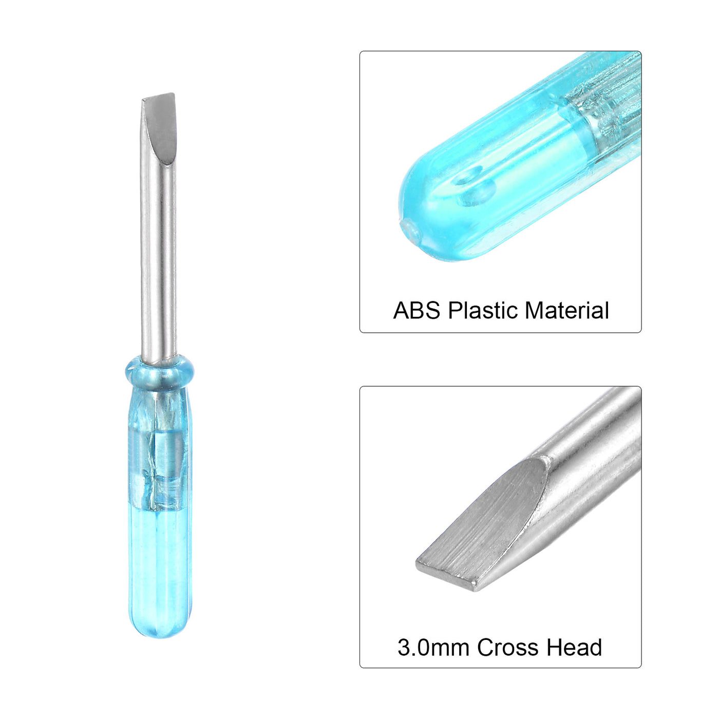 uxcell Uxcell Mini Slotted Screwdrivers, Flat Head Long for Small Appliances Repair