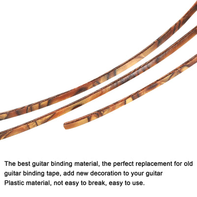 Harfington Plastic Binding Purfling Strip 1650x2x1.5mm for Guitar Light Brown