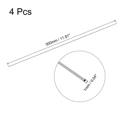 Harfington 304 Stainless Steel Metal Seamless Straight Tubing Tubes