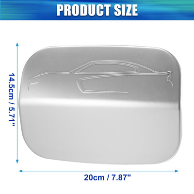Harfington Silver Tone Fuel Tank Cover Door Gas Filler Cap Cover Replacement Accessories for Dodge Charger 2011-2021