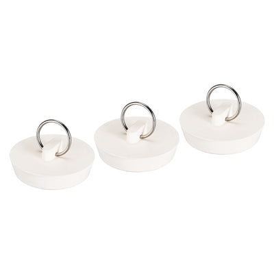 Harfington Uxcell 3Stk. Badewanne Küche Bad Ablass Ablauf Gummistopfen Stopper mit Ring fit 1-3/4" bis 1-7/8" weiß