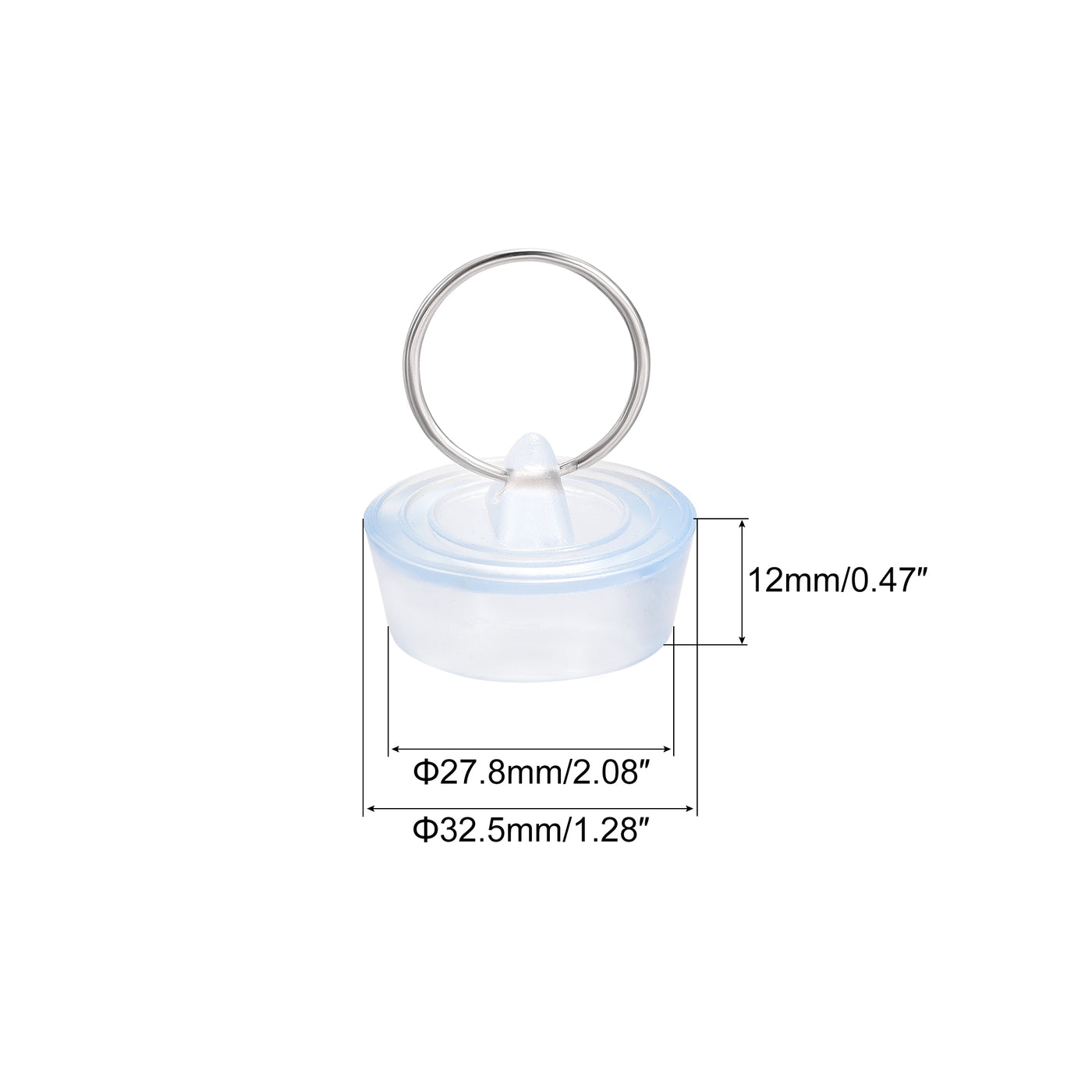 uxcell Uxcell Gummi Ablassstopfen Ablauf Stopper mit Aufhängering für Badewanne Küche Bad fit 1-1/8" bis 1-1/4" klar