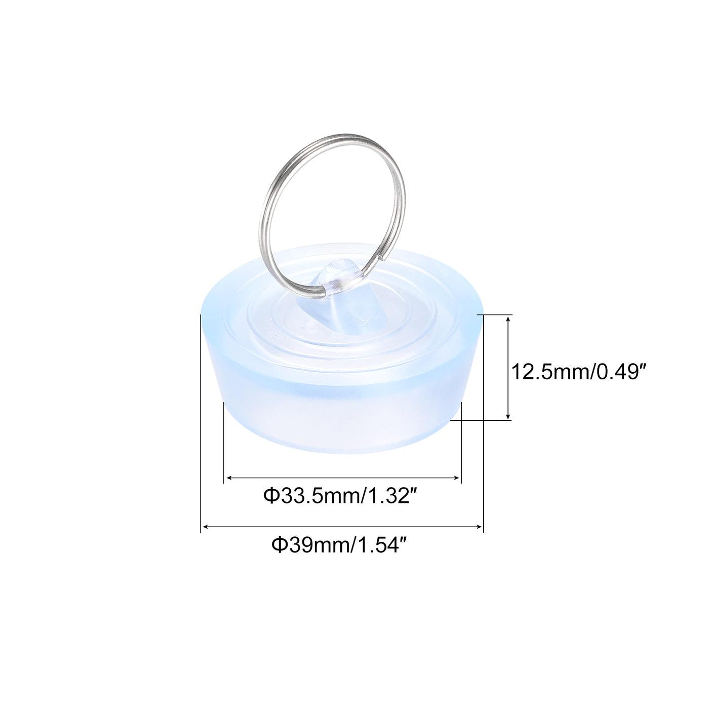 uxcell Uxcell Gummi Ausguss Stopfen Ablauf Stopper mit Aufhängering für Badewanne Küche und Badzimmer fit 1-3/8" bis 1-29/64" klar