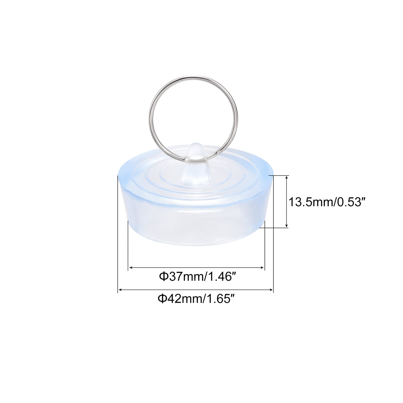 uxcell Uxcell Gummi Ablassstopfen Stopper mit Aufhängering für Badewanne Küche Bad fit 1-1/2" bis 1-5/8" klar