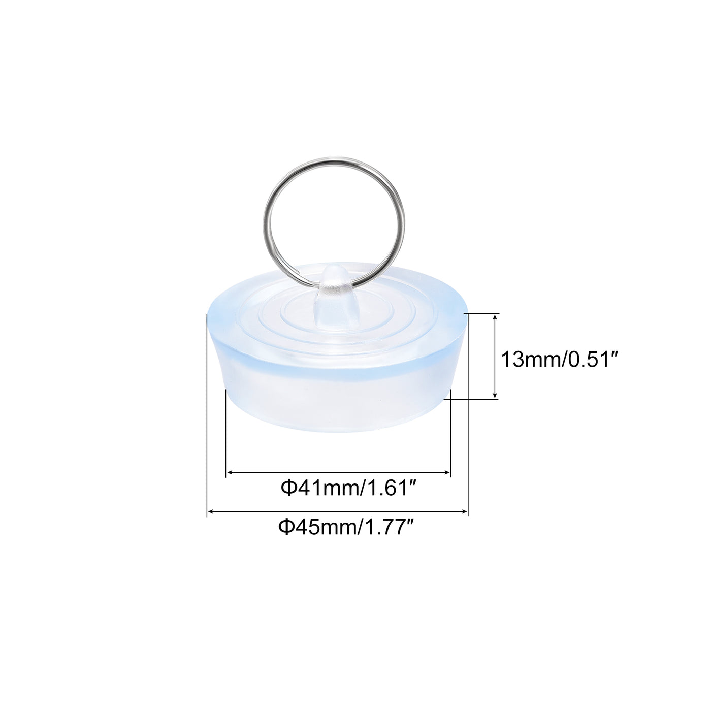 uxcell Uxcell Gummi Klar Ablaufstopfen 1-21/32" bis 1-3/4" Aufhängering für Küche Bad