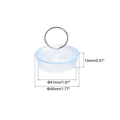 Harfington Uxcell Gummi Klar Ablaufstopfen 1-21/32" bis 1-3/4" Aufhängering für Küche Bad