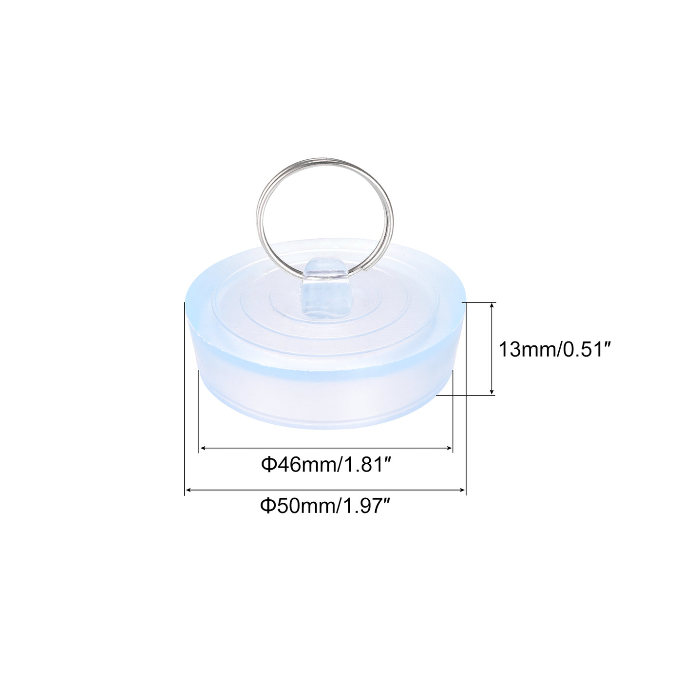 uxcell Uxcell Gummi Klar Ablaufstopfen 1-7/8" bis 1-15/16" Aufhängering für Küche Bad