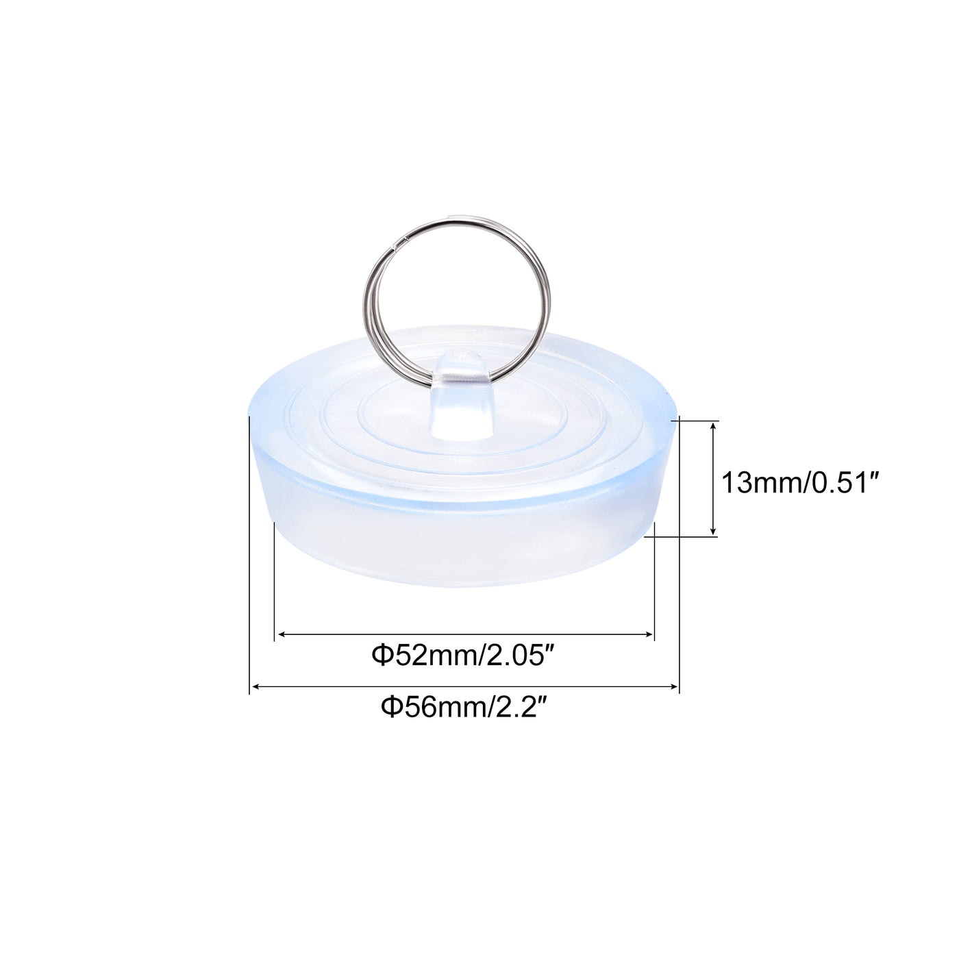 uxcell Uxcell Gummi Klar Ablaufstopfen 2-1/8" bis 2-3/16" Aufhängering für Küche Bad