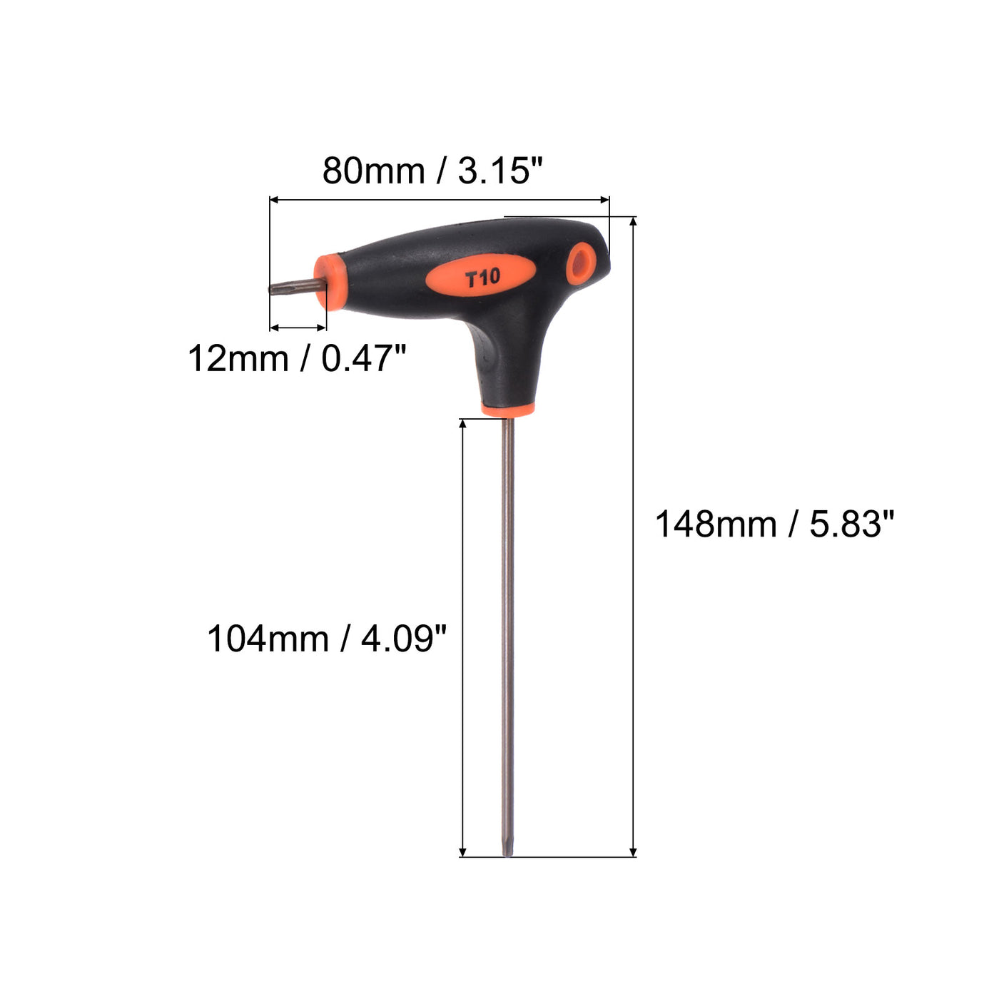 Harfington Manipulationssicherer Torx-Schlüssel mit T-Griff und zweiseitigem Schraubenschlüssel, S2-Stahl