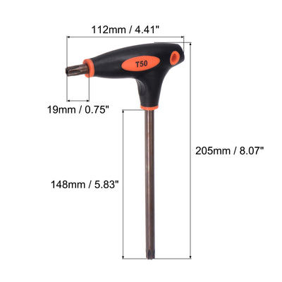 Harfington Manipulationssicherer Torx-Schlüssel mit T-Griff und zweiseitigem Schraubenschlüssel, S2-Stahl