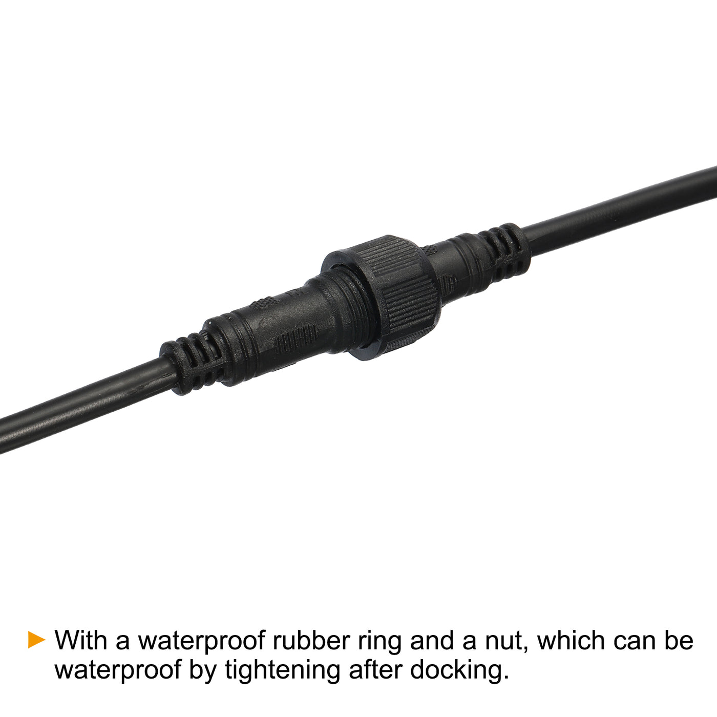 Harfington Extension Cable Wire Waterproof Connector with Male and Female at Both Ends