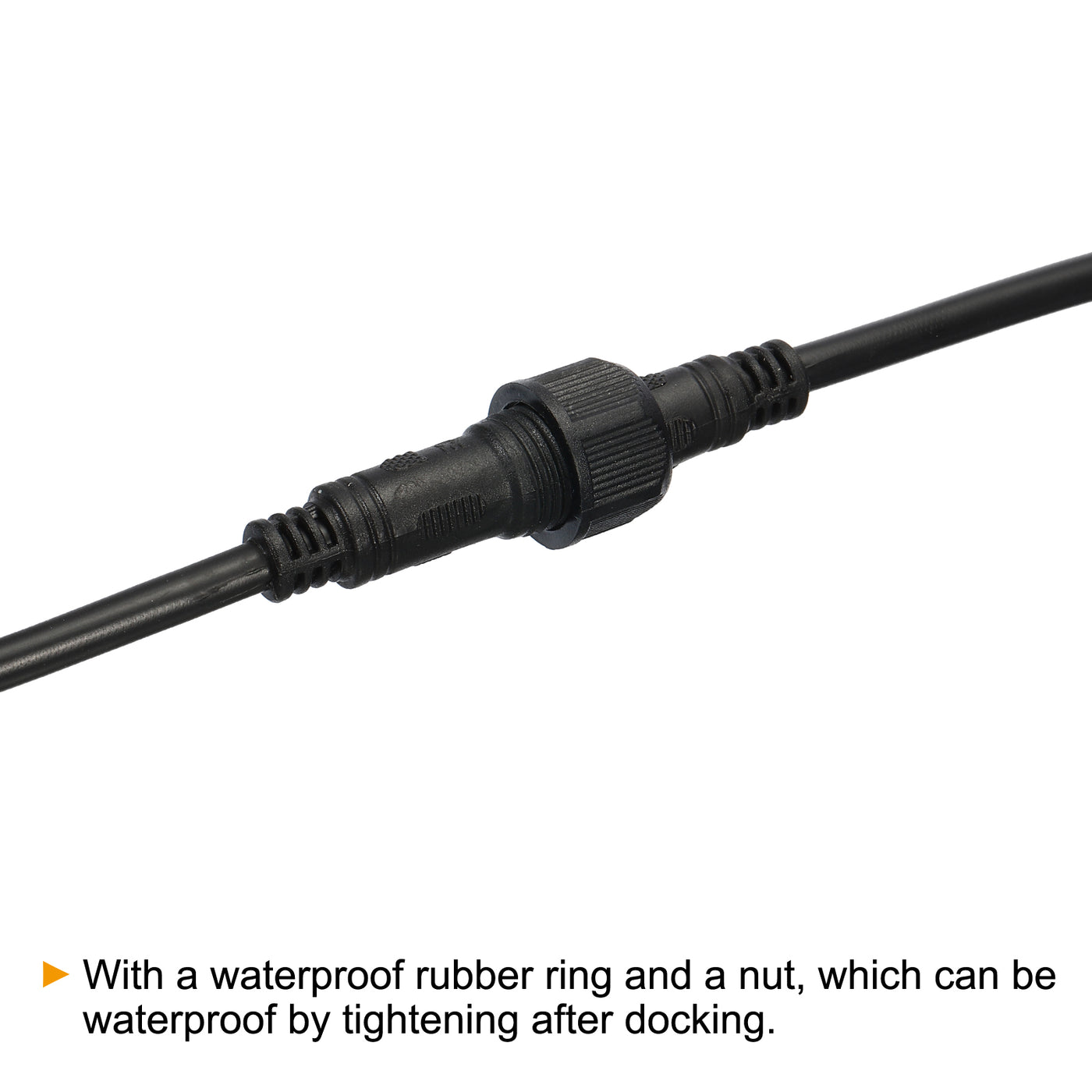 Harfington Extension Cable Wire Waterproof Connector with Male and Female at Both Ends