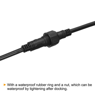 Harfington Extension Cable Wire Waterproof Connector with Male and Female at Both Ends