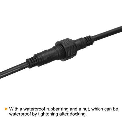 Harfington Extension Cable Wire Waterproof Connector with Male and Female at Both Ends