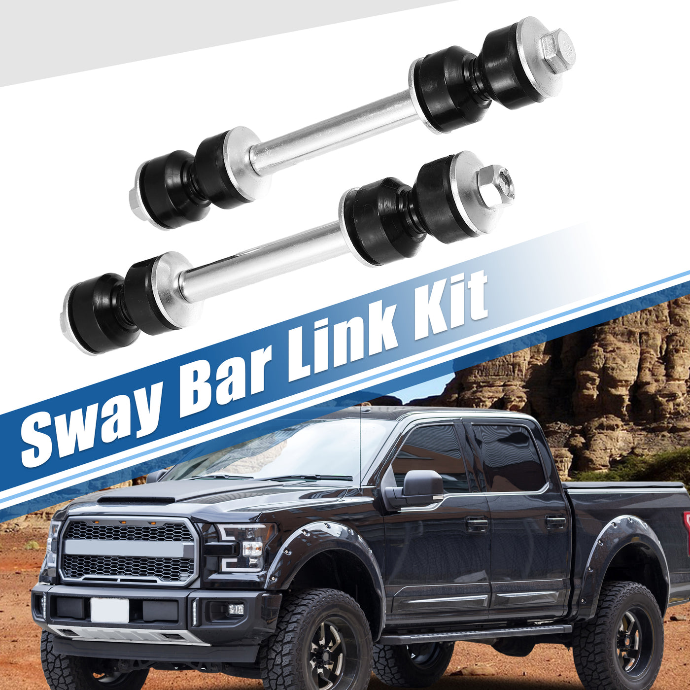 X AUTOHAUX 2pcs Front Sway Bar Links K8772 Suspension Stabilizer Bar Link for Ford F-150 F-250 1997-1999 for Lincoln Navigator Blackwood F77Z-5C491AA