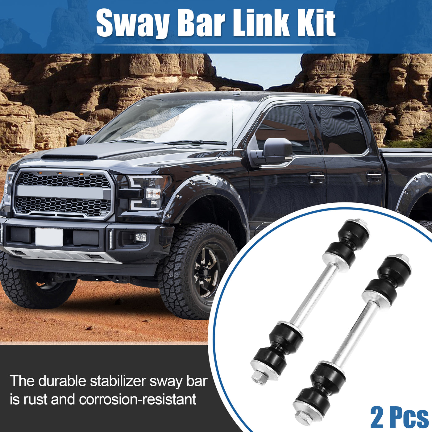 X AUTOHAUX 2pcs Front Sway Bar Links K8772 Suspension Stabilizer Bar Link for Ford F-150 F-250 1997-1999 for Lincoln Navigator Blackwood F77Z-5C491AA