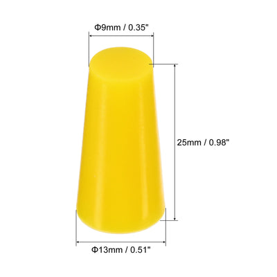 Harfington Silicone Rubber Tapered Plug, Solid for Powder Coating, Painting, Anodizing, Plating, Sandblasting, Laboratory Use