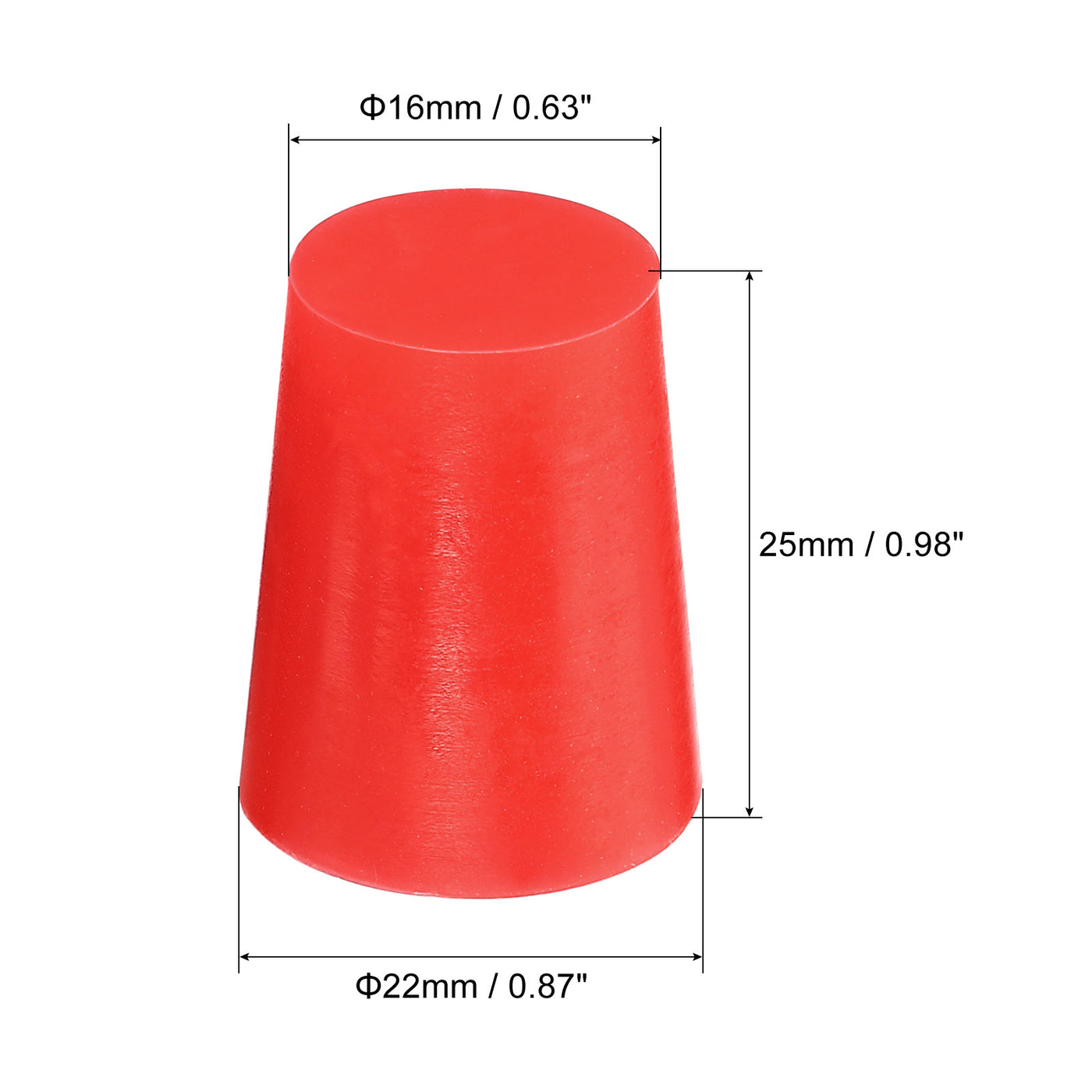 Harfington Silicone Rubber Tapered Plugs Solid for Powder Coating, Painting, Anodizing, Plating, Sandblasting, Laboratory Use