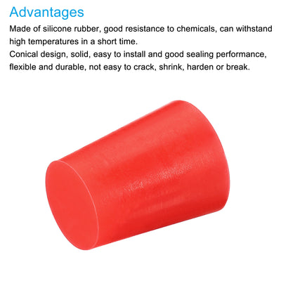 Harfington Silicone Rubber Tapered Plugs Solid for Powder Coating, Painting, Anodizing, Plating, Sandblasting, Laboratory Use