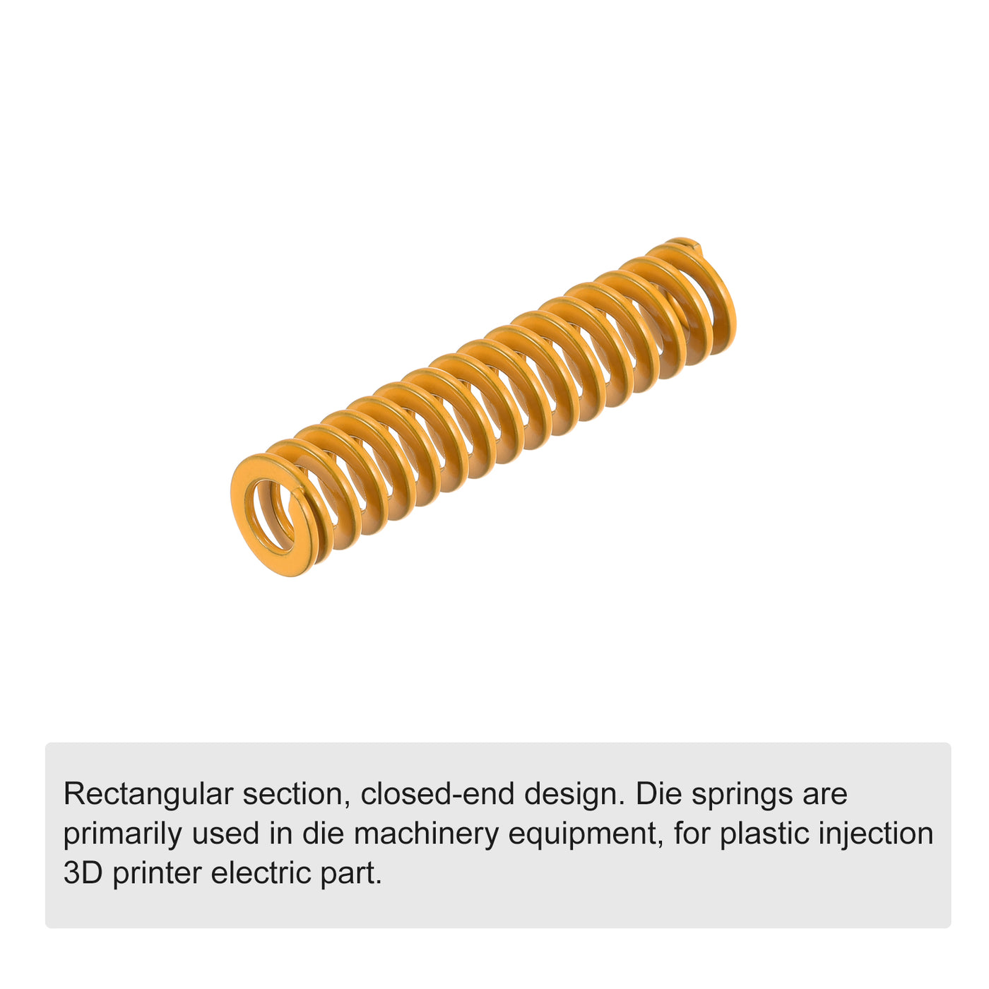 uxcell Uxcell Spiralprägung Stanzfeder 8mm Außendurchmesser 35mm lang leichte Last Druckfedern für 3D Drucker elektrisches Teil, gelb