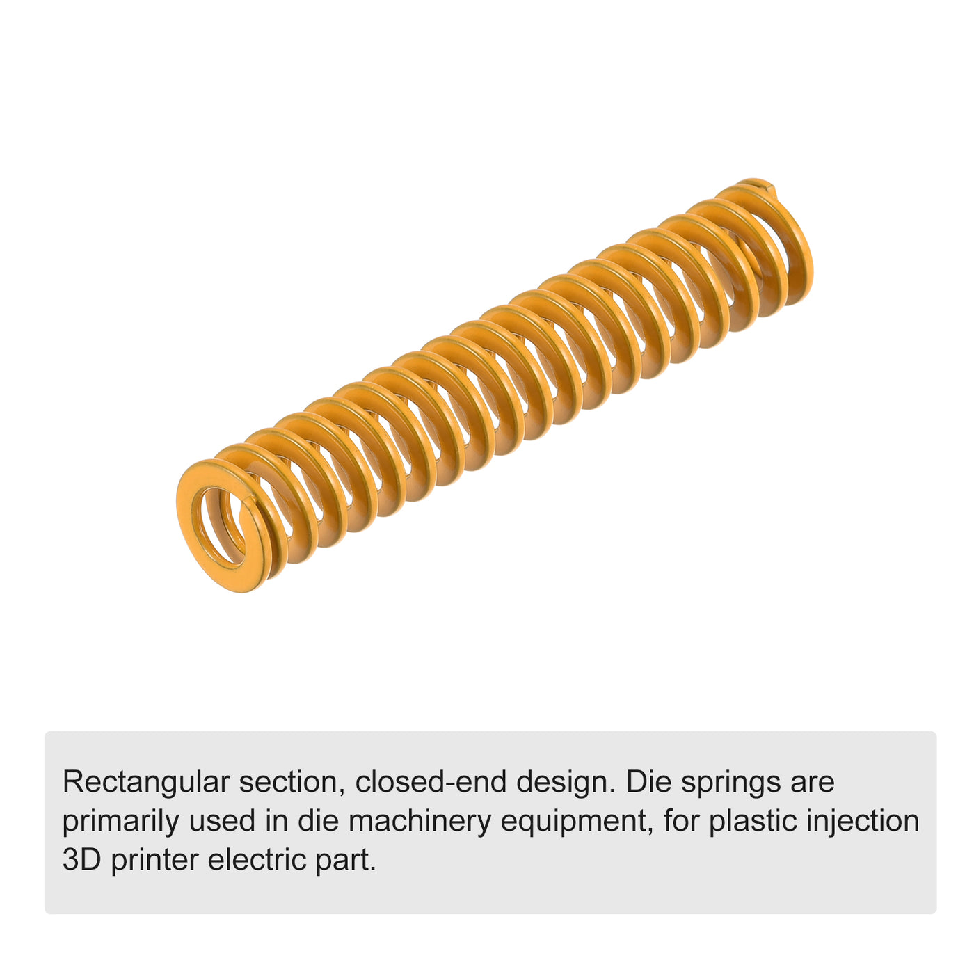 uxcell Uxcell Spiralprägung Stanzfeder 8mm Außendurchmesser 40mm lang leichte Last Druckfedern für 3D Drucker elektrisches Teil, gelb