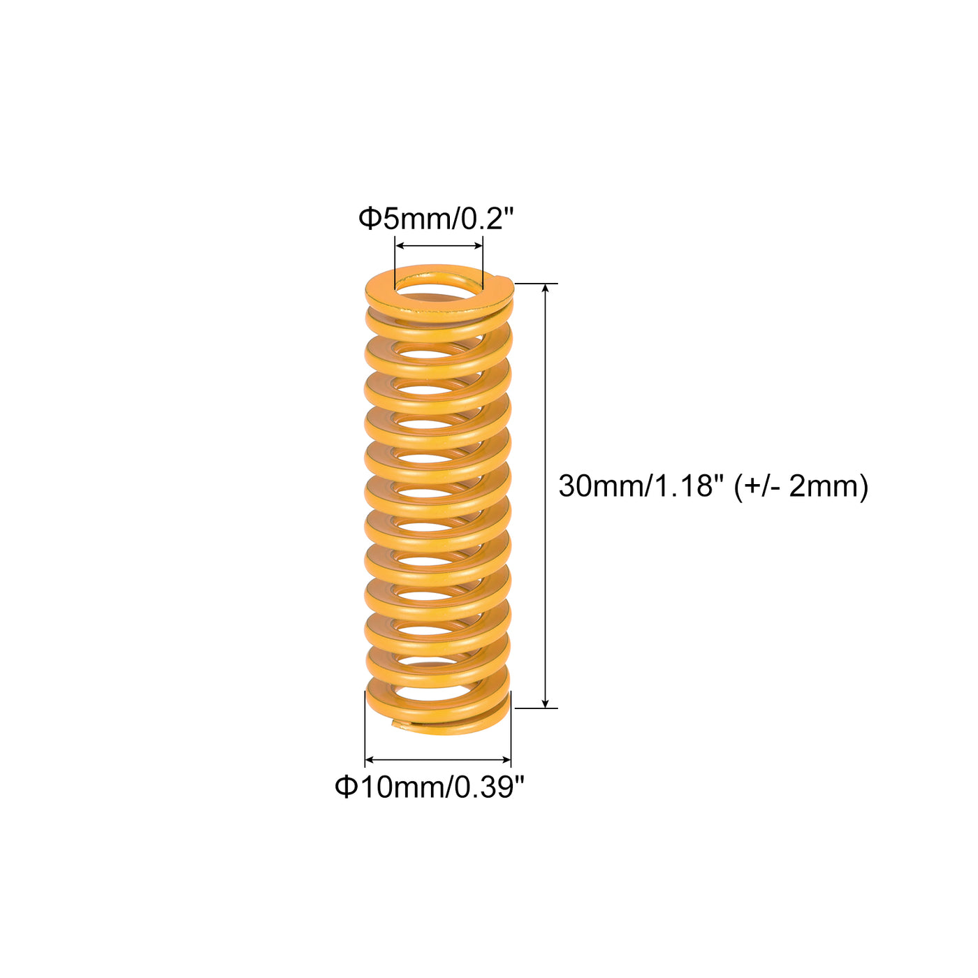 uxcell Uxcell 20 Stück Werkzeugfeder 10mm Außendurchm. 30mm Lang Spiralprägung Leichte Last Druckfedern für 3D Druckern Elektrische Teile Gelb