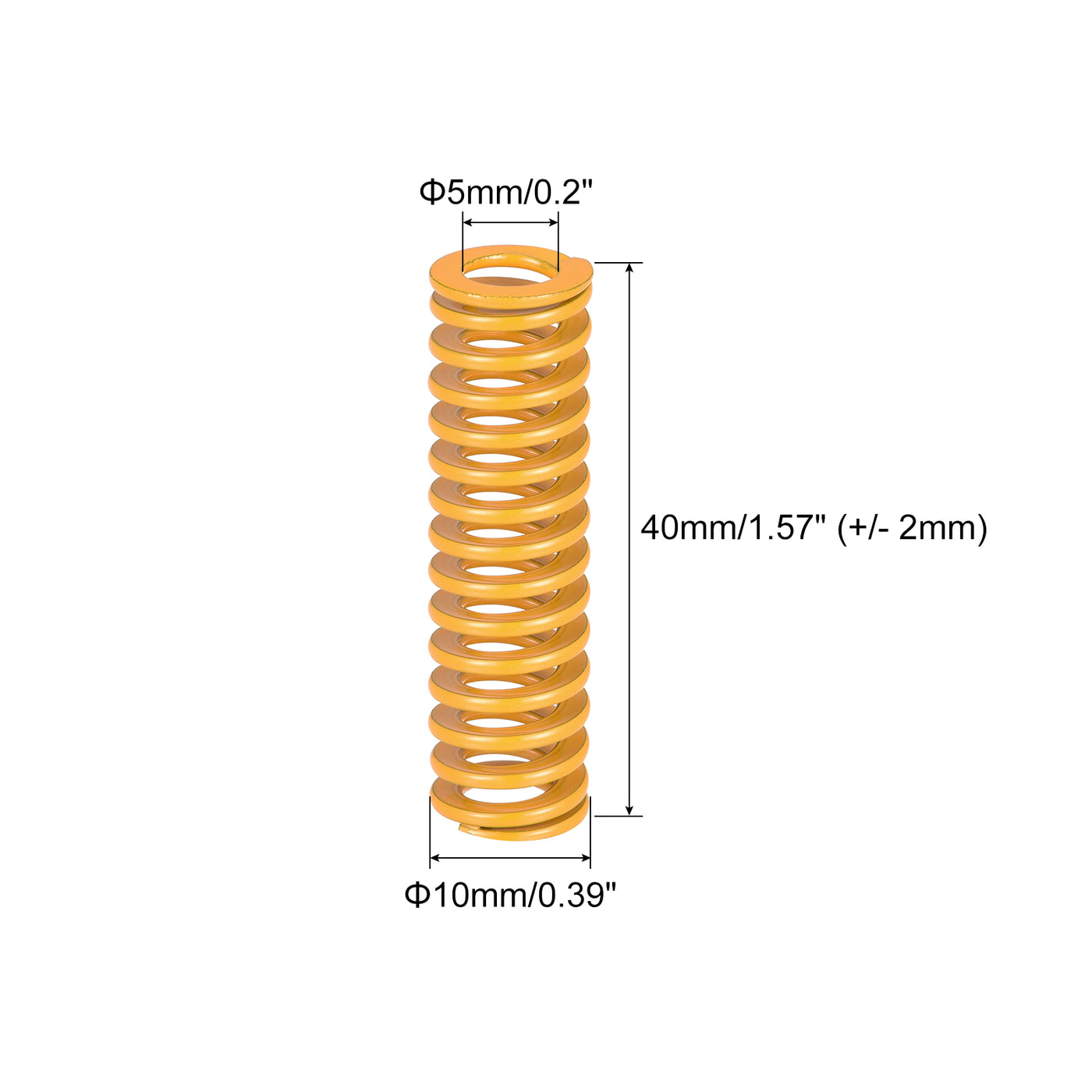 uxcell Uxcell 5 Stück Werkzeugfeder 10mm Außendurchm. 40mm Lang Spiralprägung Leichte Last Druckfedern für 3D Druckern Elektrische Teile Gelb