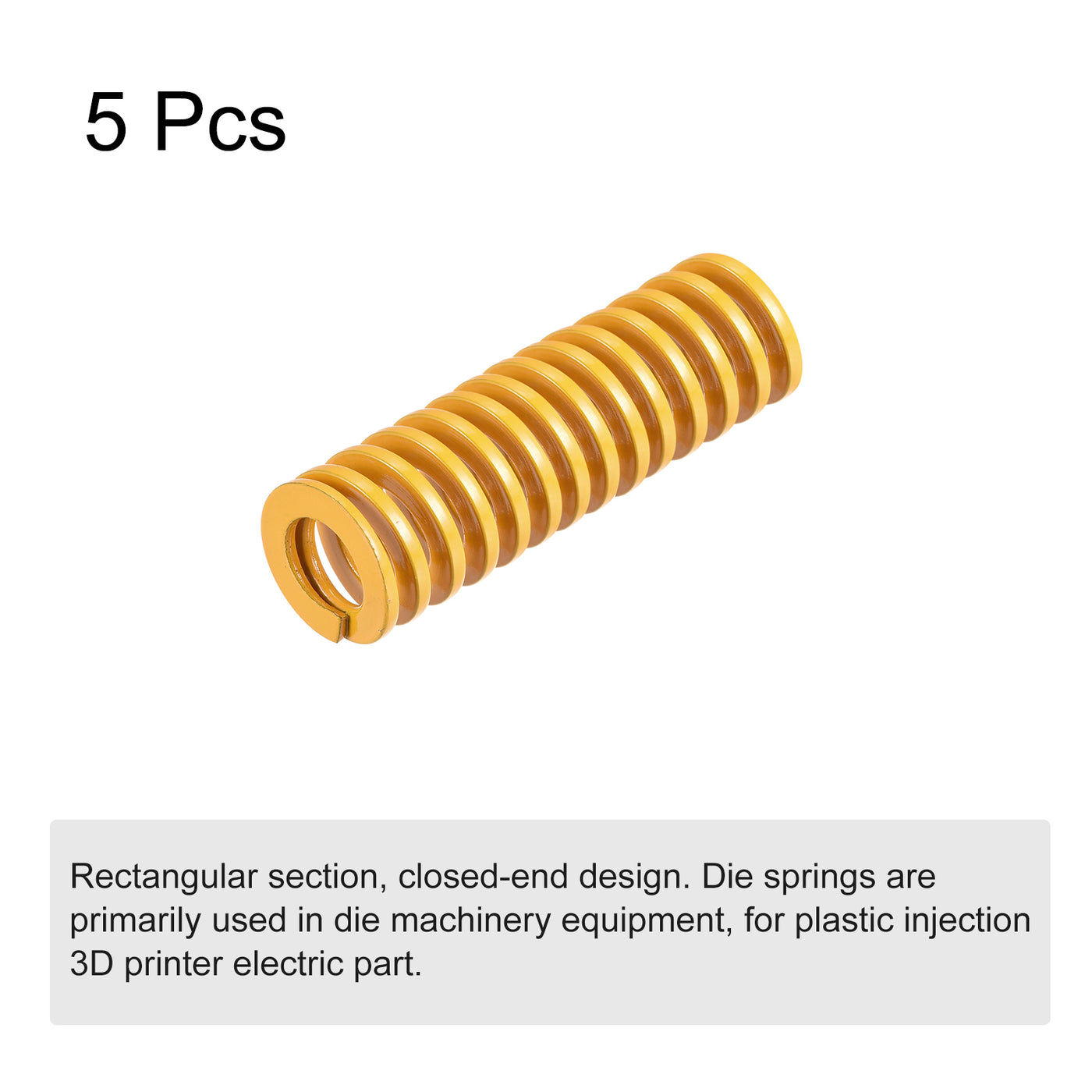 uxcell Uxcell 5 Stück Werkzeugfeder 12mm Außendurchm. 40mm Lang Spiralprägung leichte Last Druckfedern für 3D Druckern Elektrische Teile Gelb