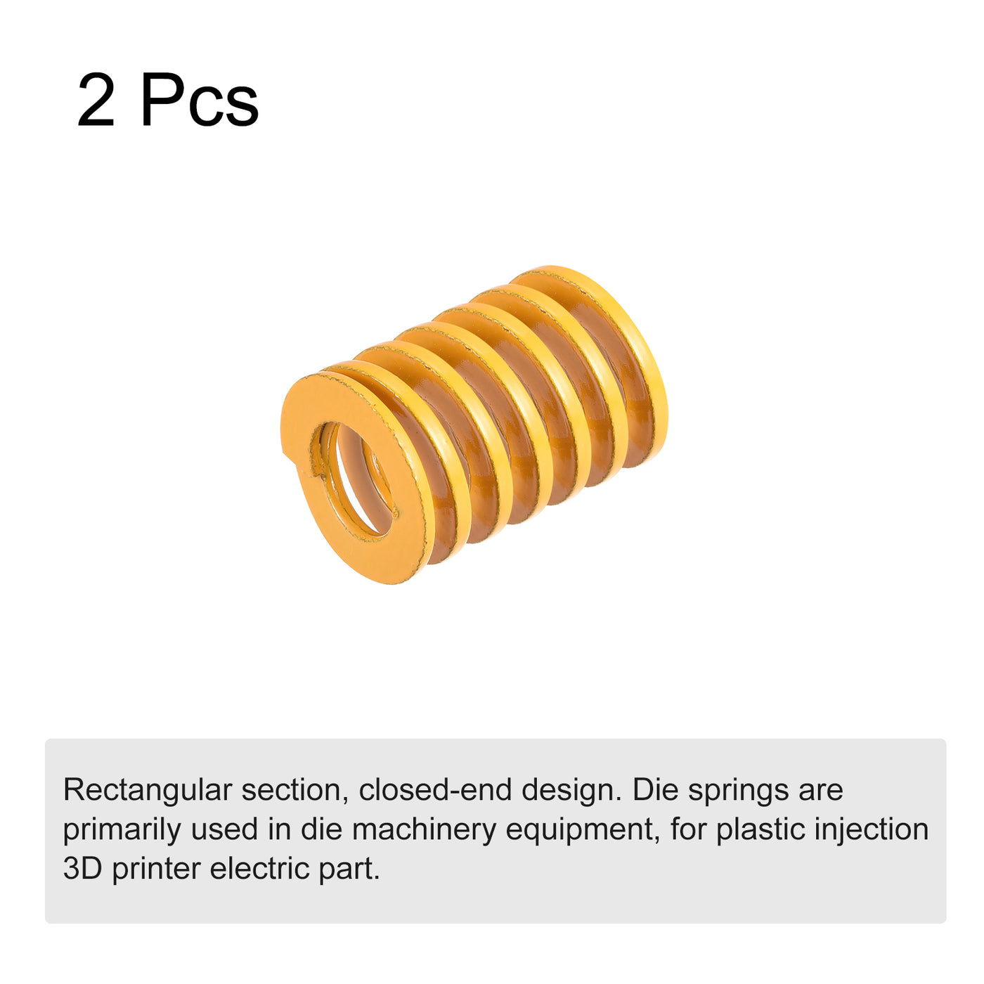 uxcell Uxcell 2 Stück Werkzeugfeder 14mm Außendurchm. 20mm Lang Spiralprägung leichte Last Druckfedern für 3D Druckern Elektrische Teile Gelb