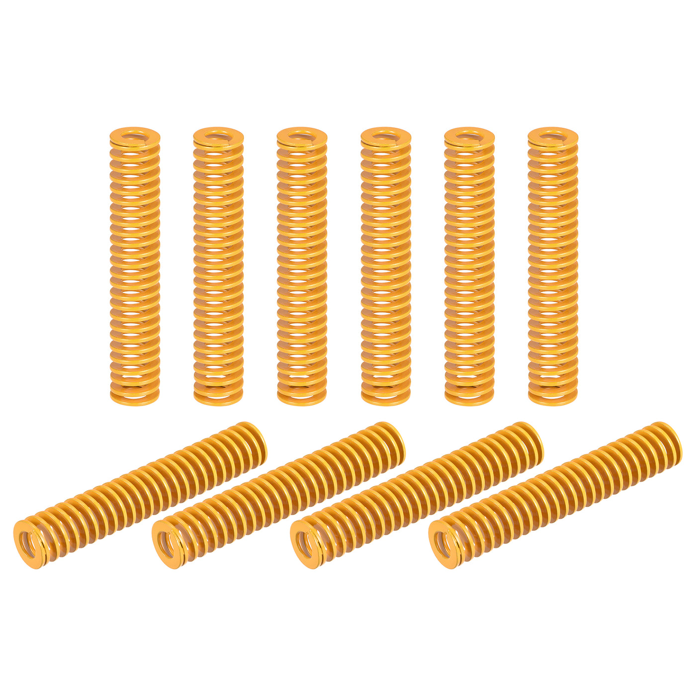 uxcell Uxcell Die Spring, 14mm OD 80mm Long 10pcs Stamping Light Load Compression Yellow