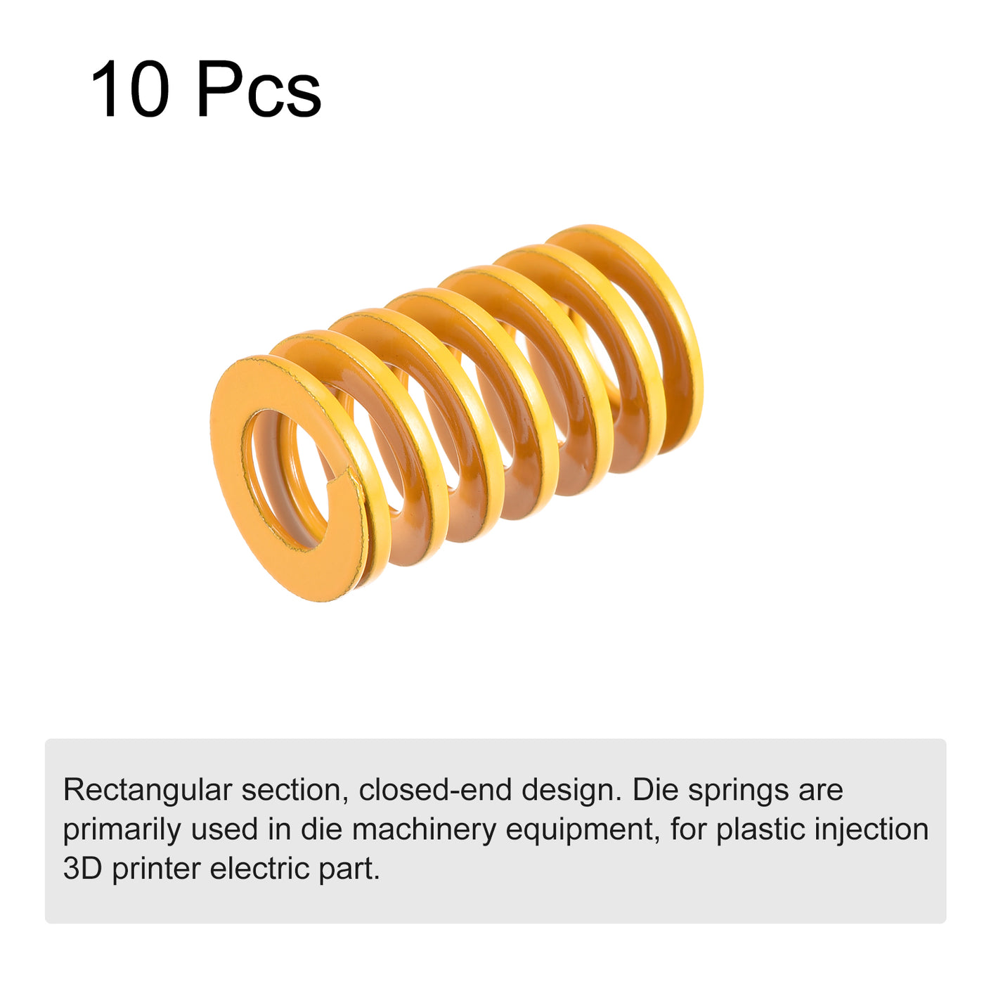 uxcell Uxcell 10 Stück Werkzeugfeder 16mm Außendurchm. 25mm Lang Spiralprägung leichte Last Druckfedern für 3D Druckern Elektrische Teile Gelb