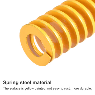 Harfington Uxcell Die Spring, 16mm OD 30mm Long 20pcs Stamping Light Load Compression Yellow