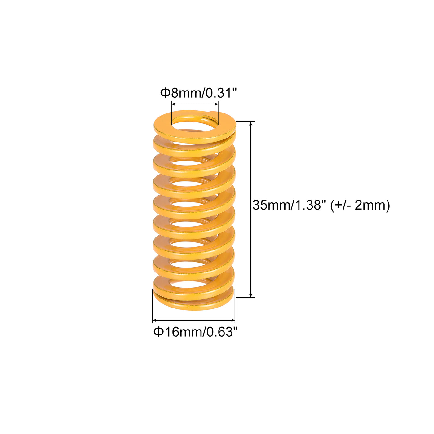 uxcell Uxcell 10 Stück 3D-Druckerfeder Druckfeder Druckfedern Spiralfeder 16mm Außendurchm. 35mm Lang Spiralprägung leichte Last Druckfedern für 3D Druckern Elektrische Teile Gelb