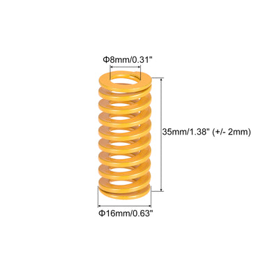 Harfington Uxcell 10 Stück 3D-Druckerfeder Druckfeder Druckfedern Spiralfeder 16mm Außendurchm. 35mm Lang Spiralprägung leichte Last Druckfedern für 3D Druckern Elektrische Teile Gelb