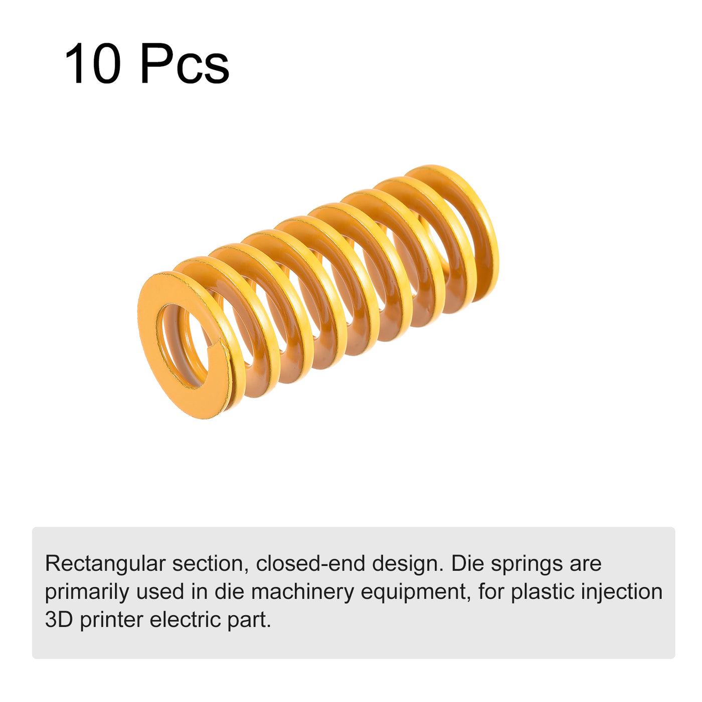 uxcell Uxcell 10 Stück 3D-Druckerfeder Druckfeder Druckfedern Spiralfeder 16mm Außendurchm. 35mm Lang Spiralprägung leichte Last Druckfedern für 3D Druckern Elektrische Teile Gelb