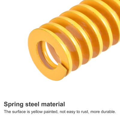 Harfington Uxcell Die Spring, 18mm OD 35mm Long 10pcs Stamping Light Load Compression Yellow