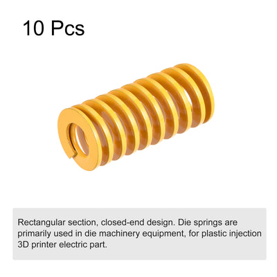 Harfington Uxcell 10 Stück Werkzeugfeder 18mm Außendurchm. 40mm Lang Spiralprägung leichte Last Druckfedern für 3D Druckern Elektrische Teile Gelb