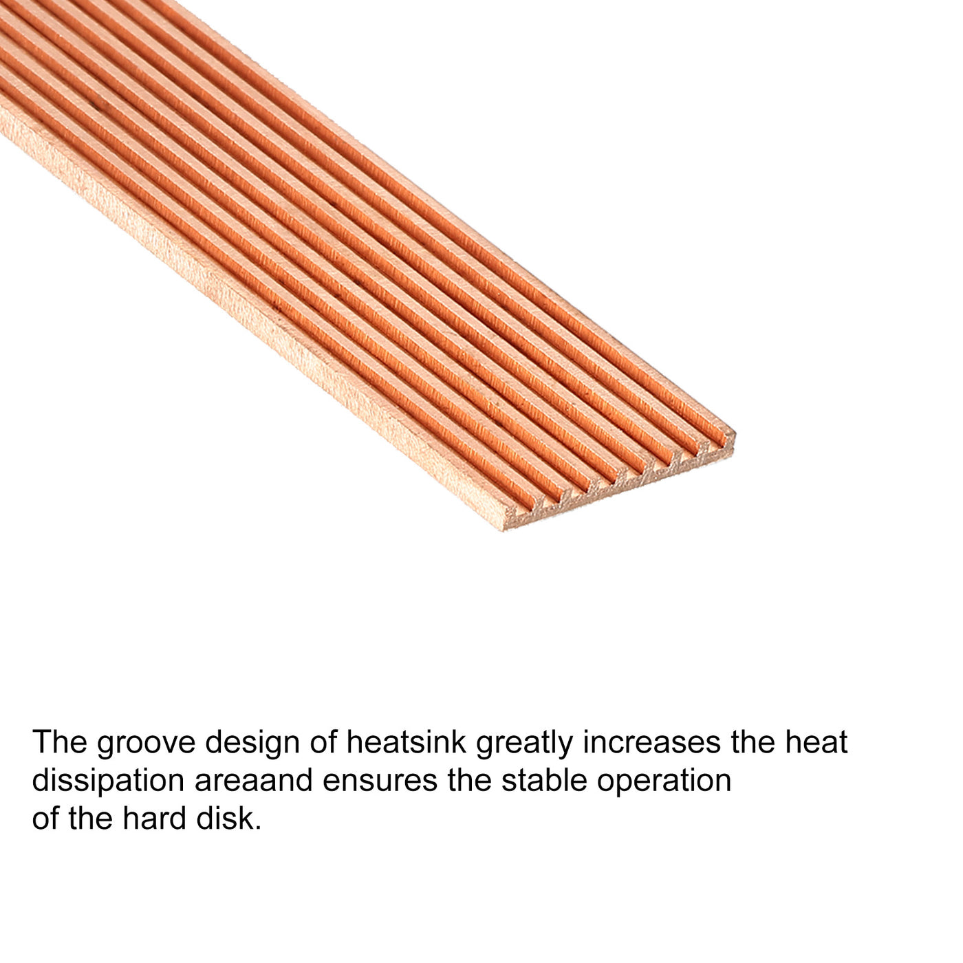 Harfington M.2 Heatsink Kit Pure Copper 70x21x3mm for M.2 2280 SSD Laptop