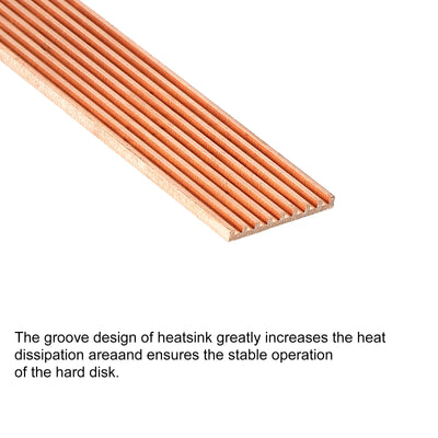 Harfington M.2 Heatsink Kit Pure Copper 70x21x3mm for M.2 2280 SSD Laptop