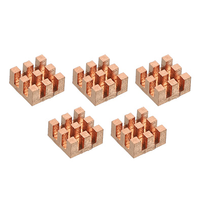 Harfington Heatsink Kit Pure Copper 8x8x4mm for IC MOS with Thermal Pads Pack of 5