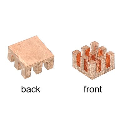 Harfington Heatsink Kit Pure Copper 8x8x5mm for IC MOS with Thermal Pads Pack of 5