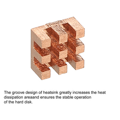 Harfington Heatsink Kit Pure Copper 8x8x5mm for IC MOS with Thermal Pads Pack of 5