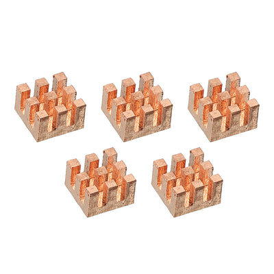 Harfington Heatsink Kit Pure Copper 8x8x5mm for IC MOS with Thermal Pads Pack of 5