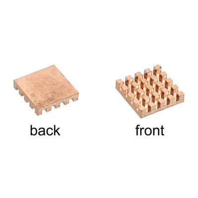 Harfington Heatsink Kit Pure Copper 14x14x4mm for IC MOS with Thermal Pads Pack of 5